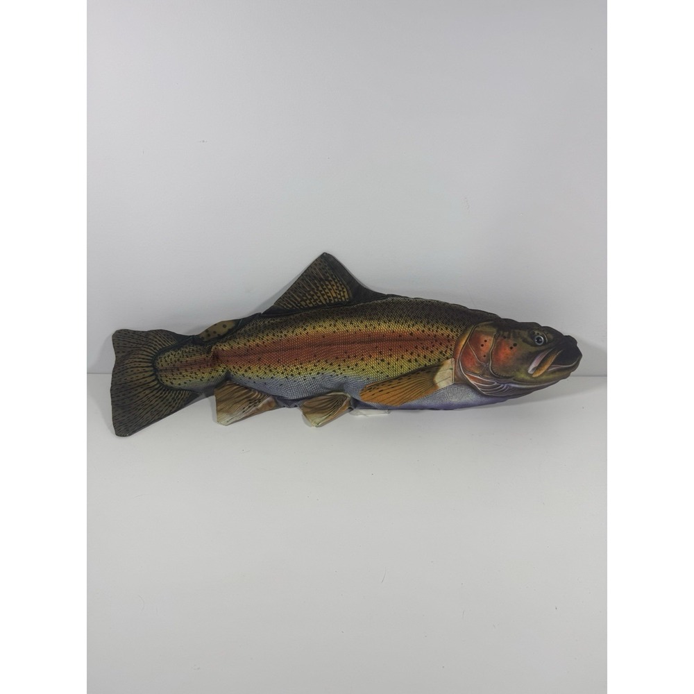 Rainbow Trout Fish Plush Stuffed Animal Pillow 28" Salamander Graphix Co